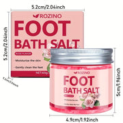ROZINO Foot Soak with Tea Tree & Lavender Oil - Detox Bath Salts for Dry Cracked Feet