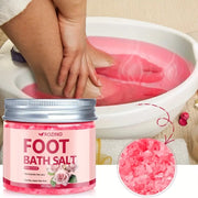 ROZINO Foot Soak with Tea Tree & Lavender Oil - Detox Bath Salts for Dry Cracked Feet
