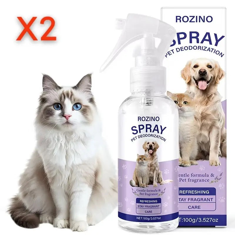 ROZINO Gentle Pet Deodorizing Spray - Fresh Scent & Moisturizing Care
