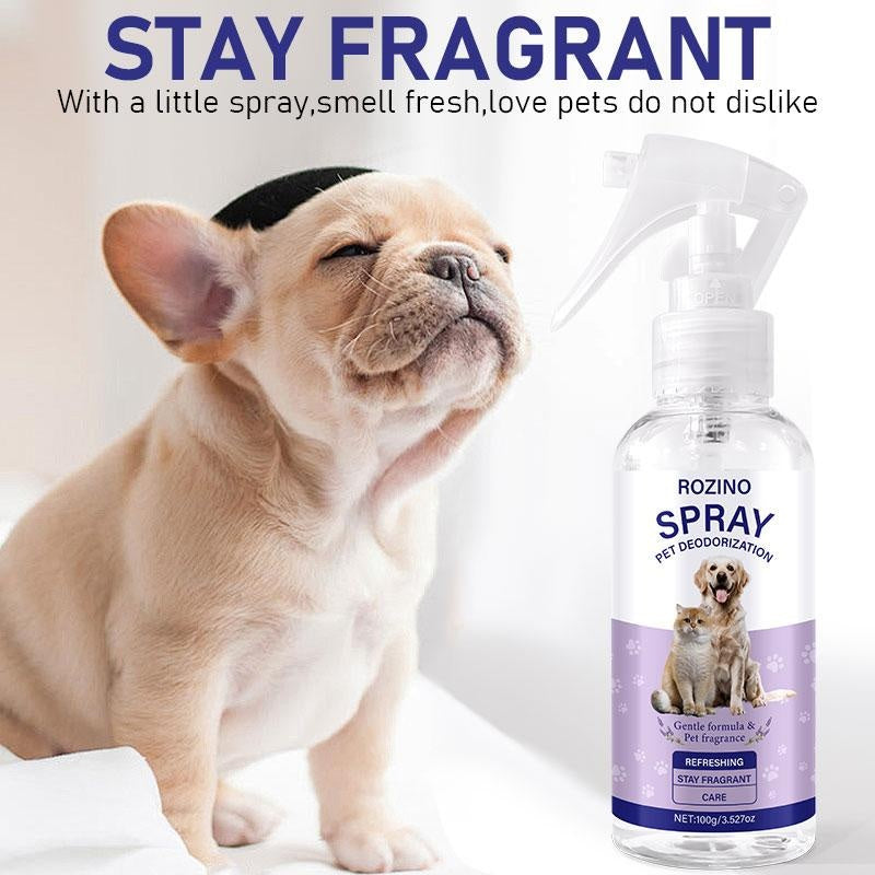 ROZINO Gentle Pet Deodorizing Spray - Fresh Scent & Moisturizing Care