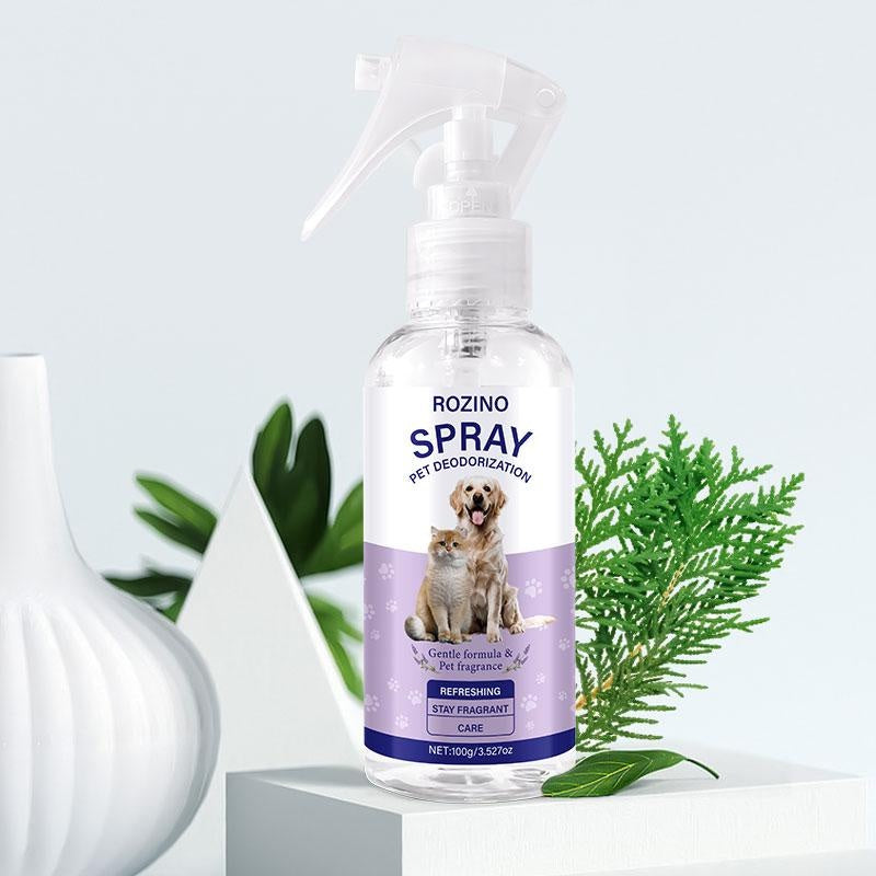 ROZINO Gentle Pet Deodorizing Spray - Fresh Scent & Moisturizing Care
