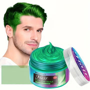 ROZINO Green Hair Coloring Styling Wax for Men - Long Lasting Natural Color