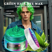 ROZINO Green Hair Coloring Styling Wax for Men - Long Lasting Natural Color