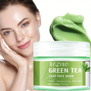 ROZINO Green Tea Cleansing Clay Mask - Deep Pore Cleansing & Moisturizing