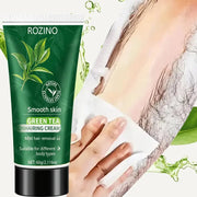 ROZINO Green Tea Hair Removal Cream for Lips - Gentle Formula, 60g