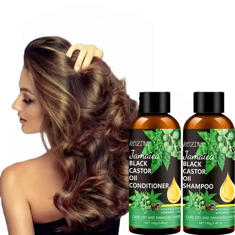 Rozino Jamaica Black Castor Oil Shampoo & Conditioner Set - 100g Each