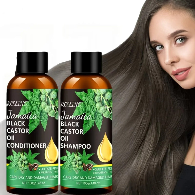 Rozino Jamaica Black Castor Oil Shampoo & Conditioner Set - 100g Each