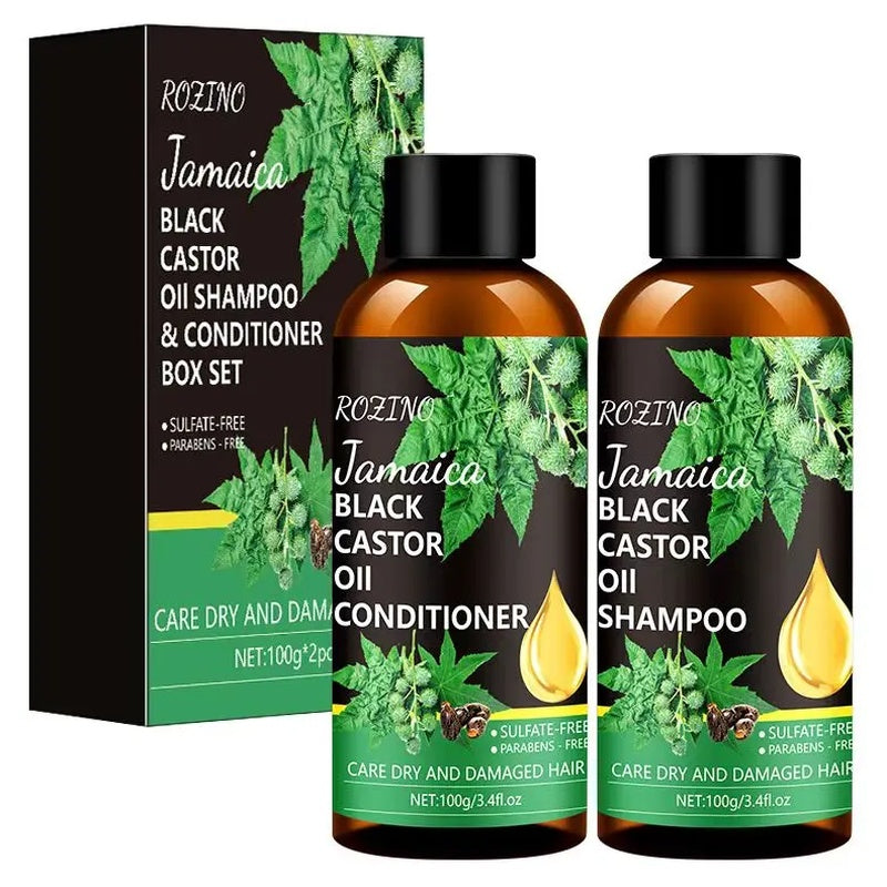 Rozino Jamaica Black Castor Oil Shampoo & Conditioner Set - 100g Each