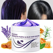 ROZINO Keratin Purple & Blue Hair Mask - Anti-Brass Toning Treatment