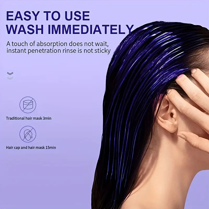 ROZINO Keratin Purple & Blue Hair Mask - Anti-Brass Toning Treatment