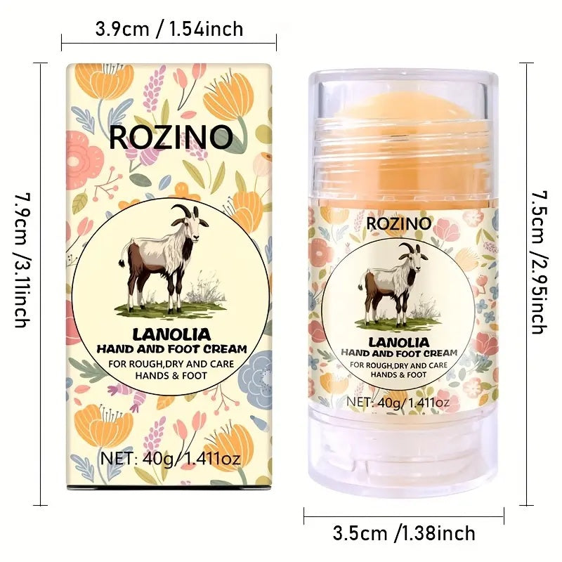 ROZINO Lanolia Hand & Foot Cream 40g - Moisturizing Care for Dry Cracked Skin