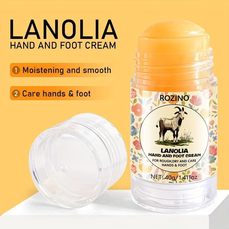 ROZINO Lanolia Hand & Foot Cream - Hydrating Moisturizer for Dry Cracked Skin