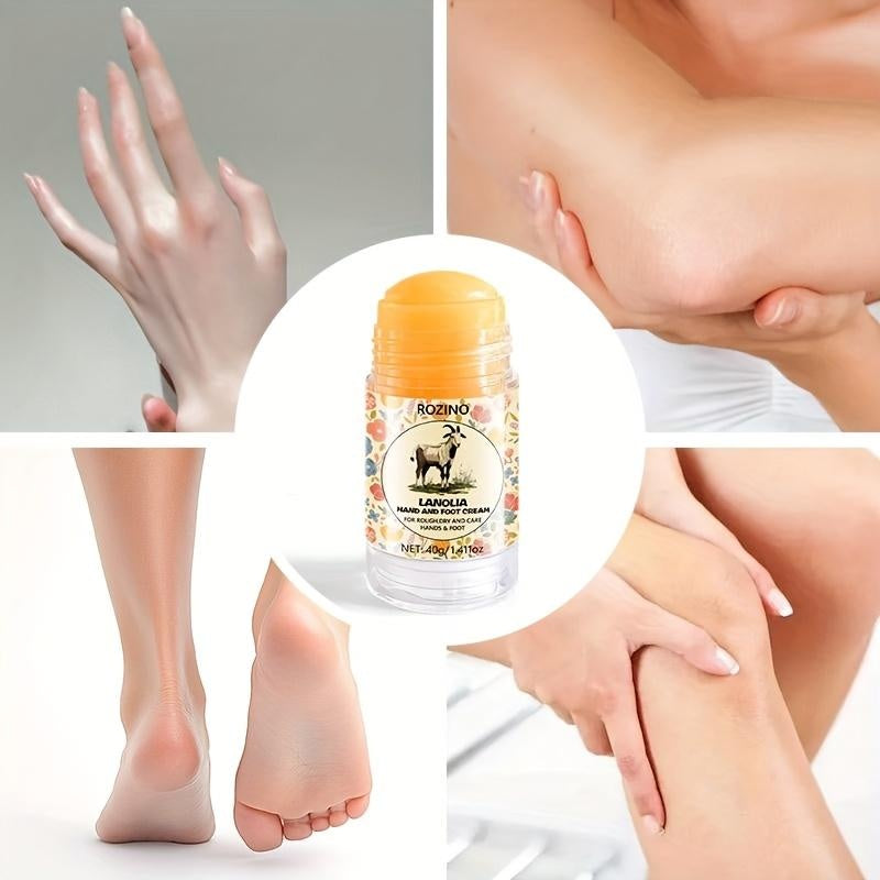 ROZINO Lanolia Hand & Foot Cream - Hydrating Moisturizer for Dry Cracked Skin