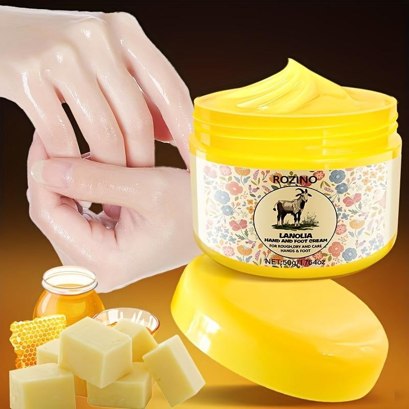 ROZINO Lanolin Hand & Foot Cream - Moisturizing Lotion for Dry Skin