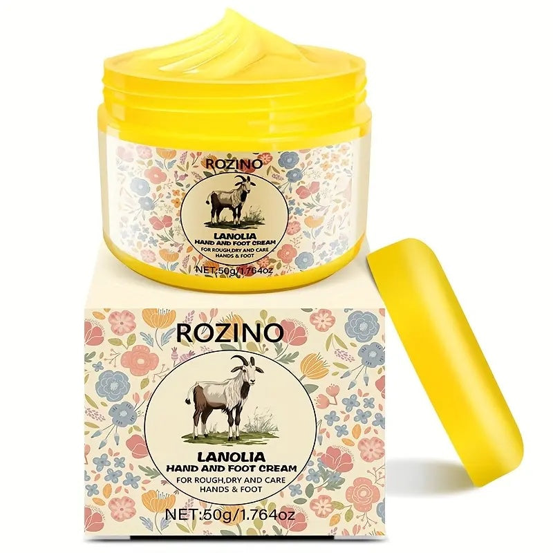 ROZINO Lanolin Hand & Foot Cream - Moisturizing Lotion for Dry Skin