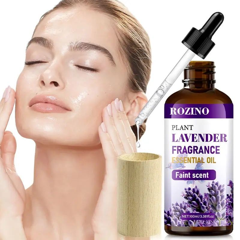 ROZINO Lavender Essential Oil 100ml - Pure Natural for Diffusers, Aromatherapy & Soap Making