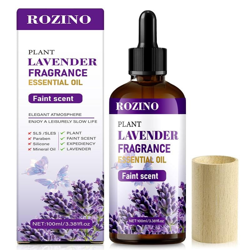 ROZINO Lavender Essential Oil 100ml - Pure Natural for Diffusers, Aromatherapy & Soap Making