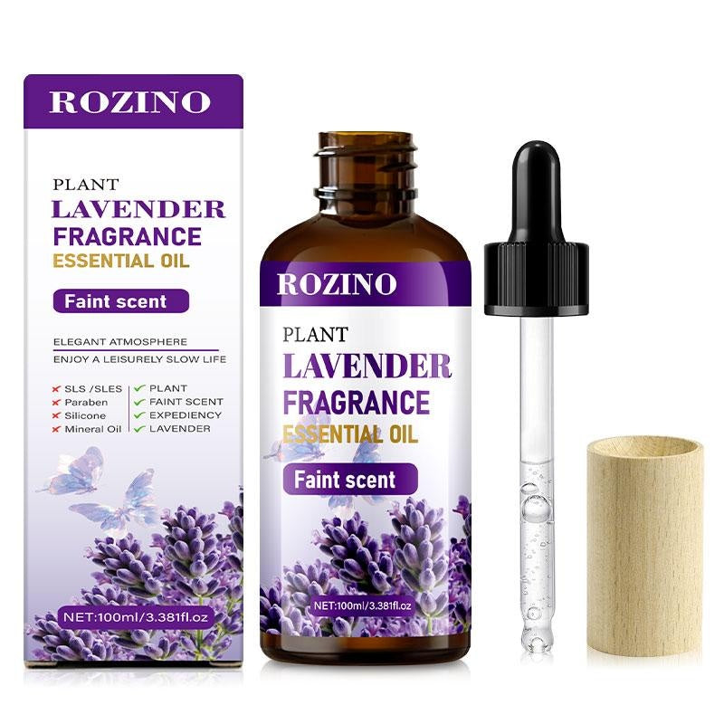 ROZINO Lavender Essential Oil 100ml - Pure Natural for Diffusers, Aromatherapy & Soap Making