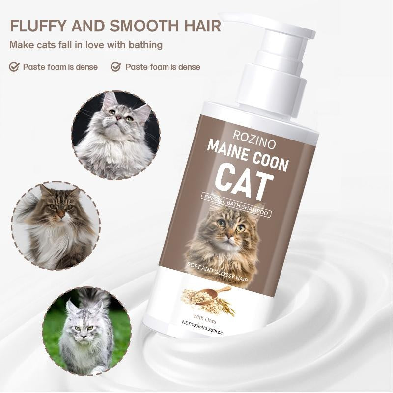 ROZINO Maine Coon Cat Shampoo - Oat Nourishing & Gentle Cleansing