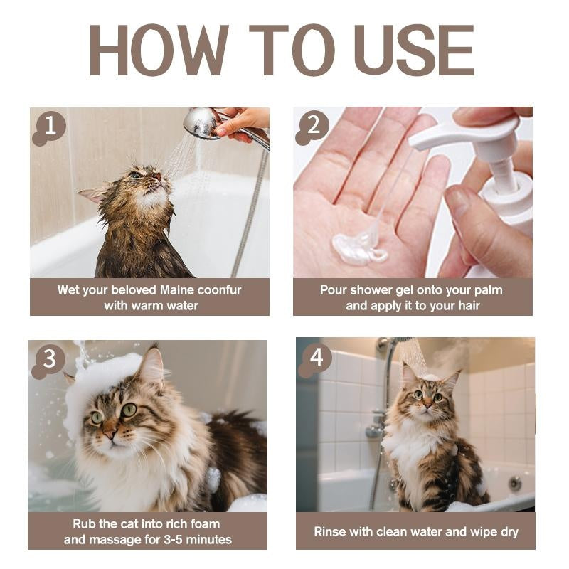 ROZINO Maine Coon Cat Shampoo - Oat Nourishing & Gentle Cleansing