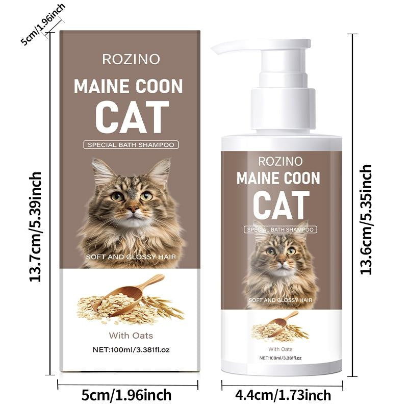 ROZINO Maine Coon Cat Shampoo - Oat Nourishing & Gentle Cleansing