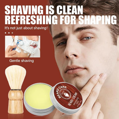 ROZINO Men's Beard Care Shaving Cream - Sandalwood Scented Grooming Essential Facial Moisturizer Foam Cleansing 30g