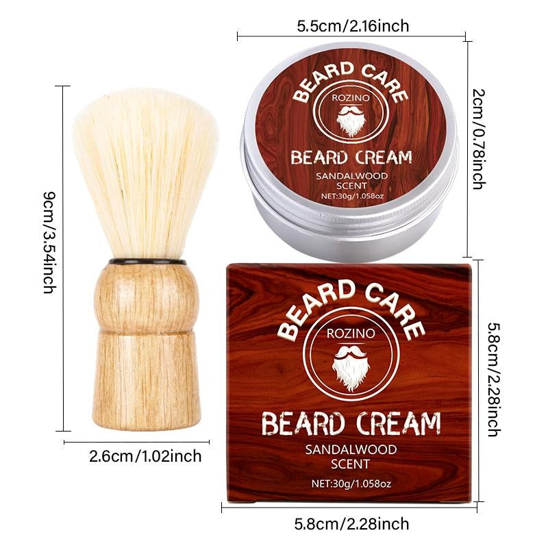 ROZINO Men's Sandalwood Scented Shaving Cream - 30g