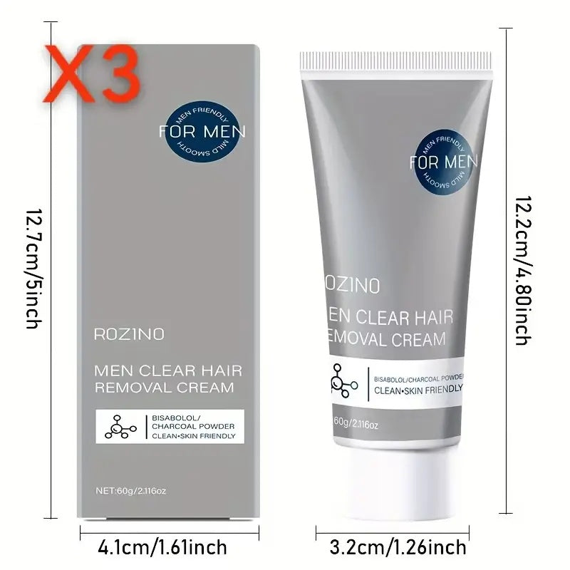 ROZINO Men's Hair Removal Cream - Moisturizing & Nourishing Formula