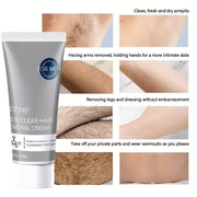ROZINO Men's Hair Removal Cream - Moisturizing & Nourishing Formula