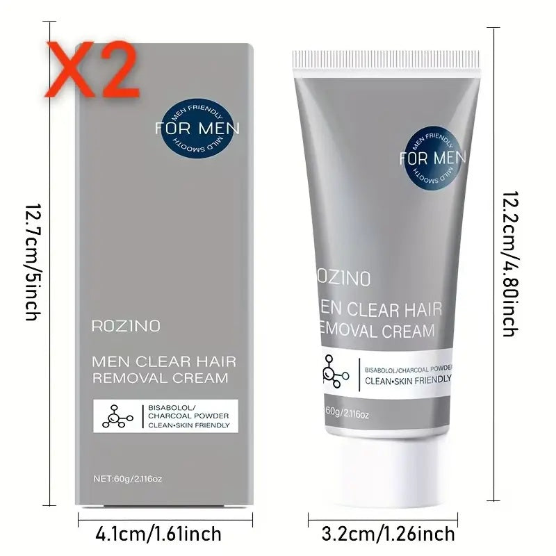ROZINO Men's Hair Removal Cream - Moisturizing & Nourishing Formula