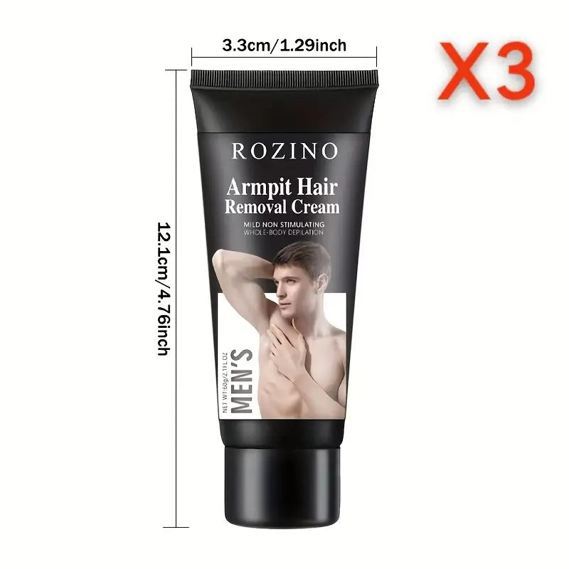 Rozino Men's Hair Removal Cream for Armpit & Body - Gentle Formula