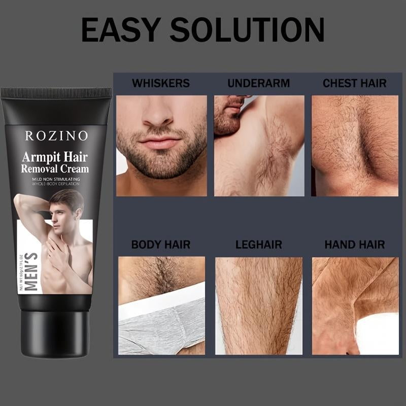 Rozino Men's Hair Removal Cream for Armpit & Body - Gentle Formula