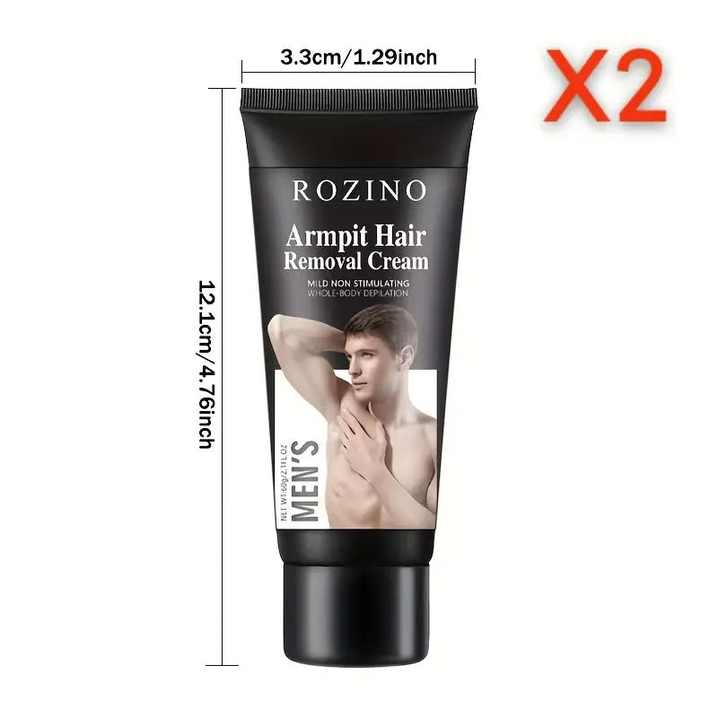 Rozino Men's Hair Removal Cream for Armpit & Body - Gentle Formula
