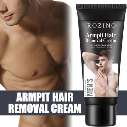 Rozino Men’s Armpit Hair Removal Cream | Gentle Armpit Hair Removal, Whole - Body Usable