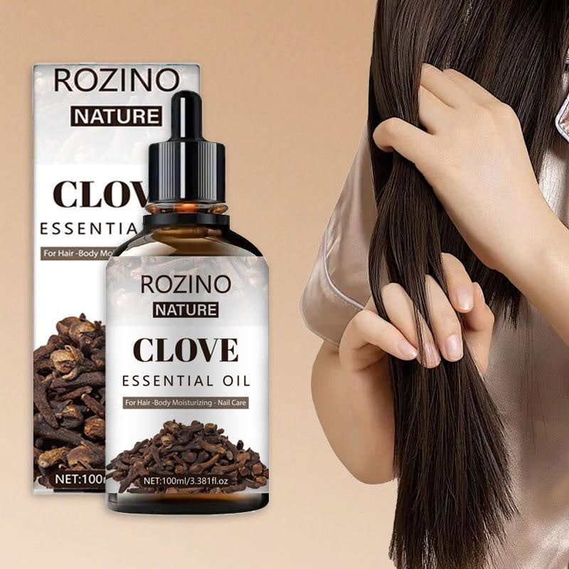 ROZINO Clove Essential Oil - 100ml Natural Aromatherapy Oil for Skin & Hair