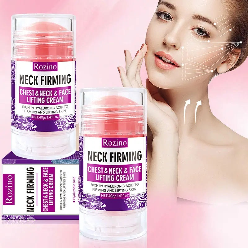 ROZINO Neck Firming Cream with Hyaluronic Acid & Grape Seed for Face, Neck & Chest