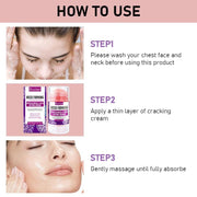 ROZINO Neck Firming Cream with Hyaluronic Acid & Grape Seed for Face, Neck & Chest