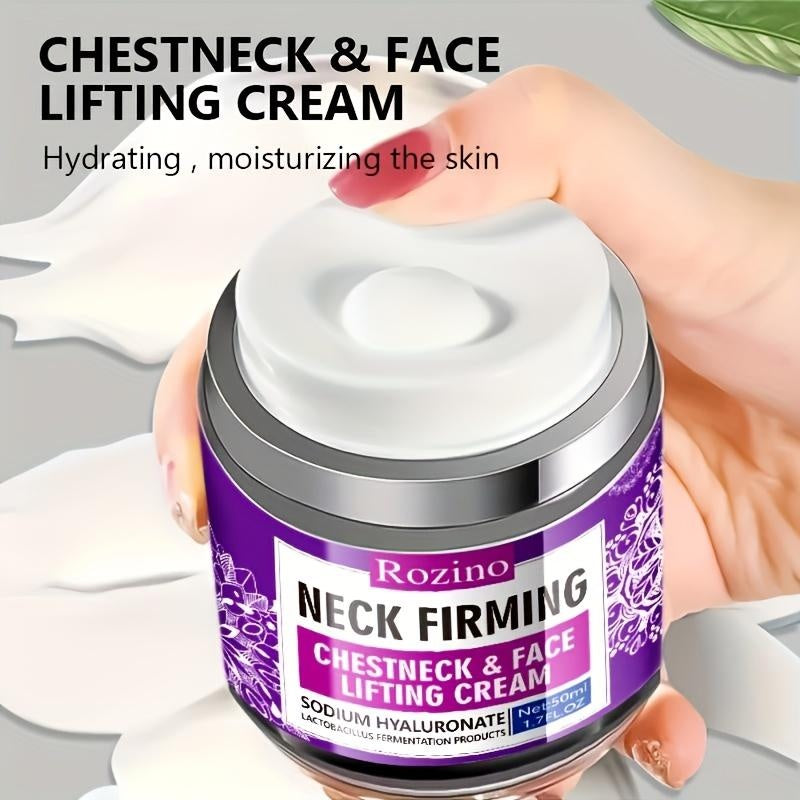 Rozino Neck Firming Cream for Neck, Chest & Face - Lightweight Hydrating Moisturizer - 50ml