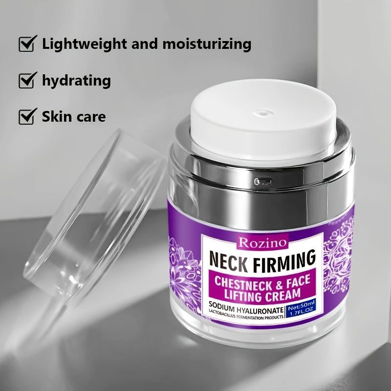 Rozino Neck Firming Cream for Neck, Chest & Face - Lightweight Hydrating Moisturizer - 50ml