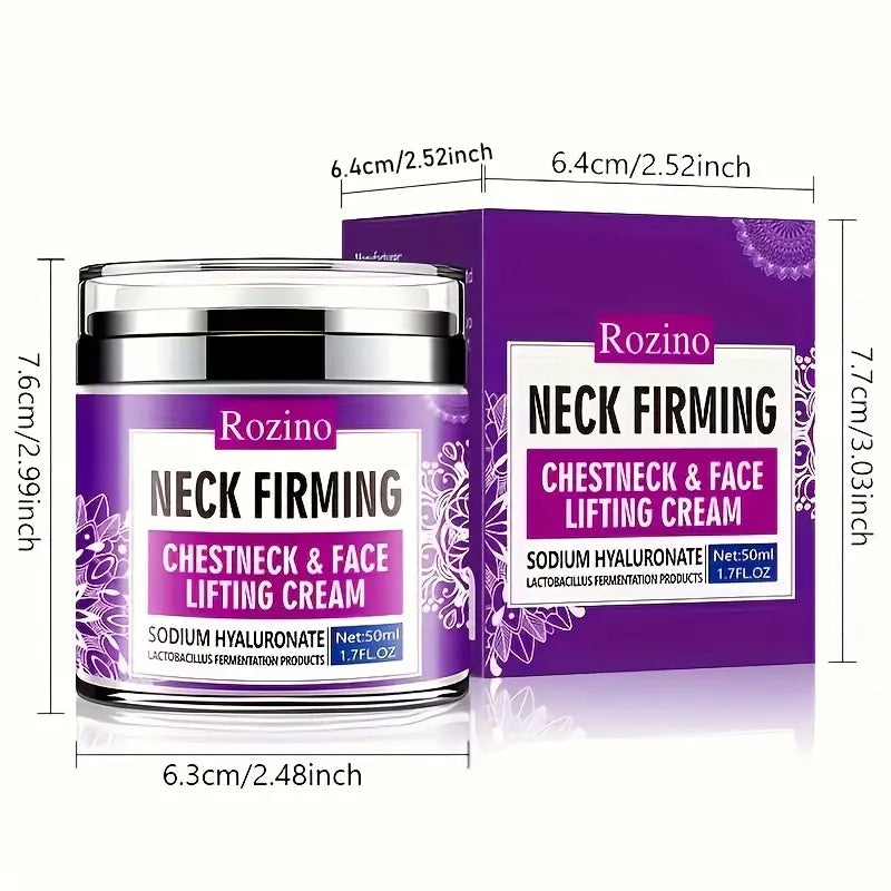 Rozino Neck Firming Cream for Neck, Chest & Face - Lightweight Hydrating Moisturizer - 50ml