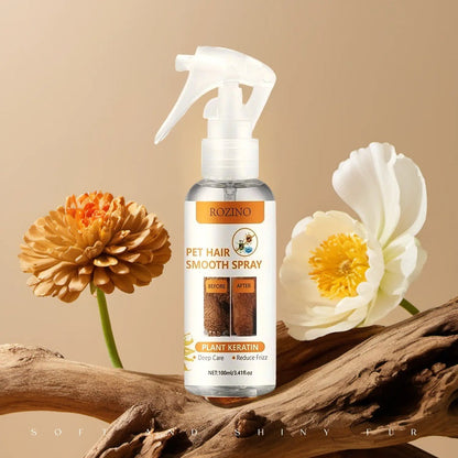 ROZINO Pet Hair Smooth Spray - Plant Keratin - Infused Care for Your Furry Friend