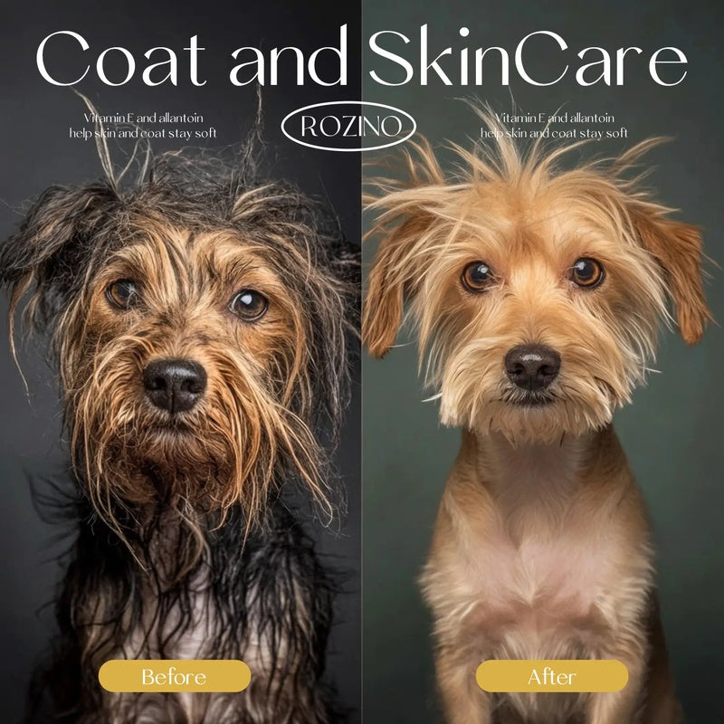 ROZINO Pet Hair Smoothing Spray with Plant Keratin - Dog & Cat Grooming