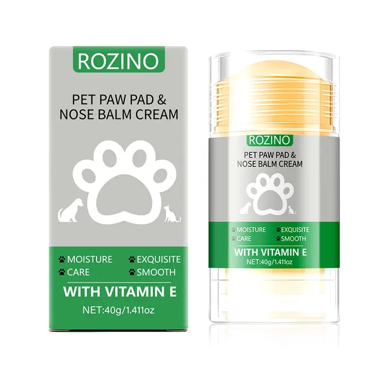 ROZINO Pet Paw & Nose Balm with Vitamin E - Moisturizing Paw Care for Dogs & Cats