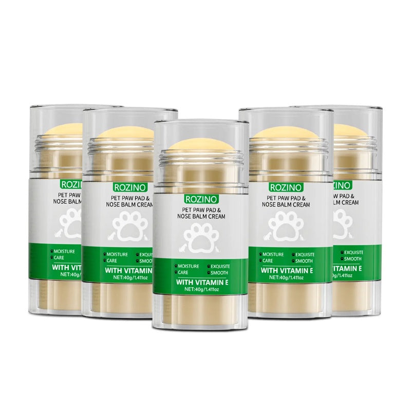 ROZINO Pet Paw & Nose Balm with Vitamin E - Moisturizing Paw Care for Dogs & Cats