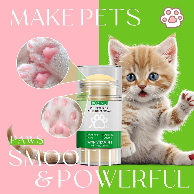 ROZINO Pet Paw & Nose Balm with Vitamin E - Moisturizing Paw Care for Dogs & Cats