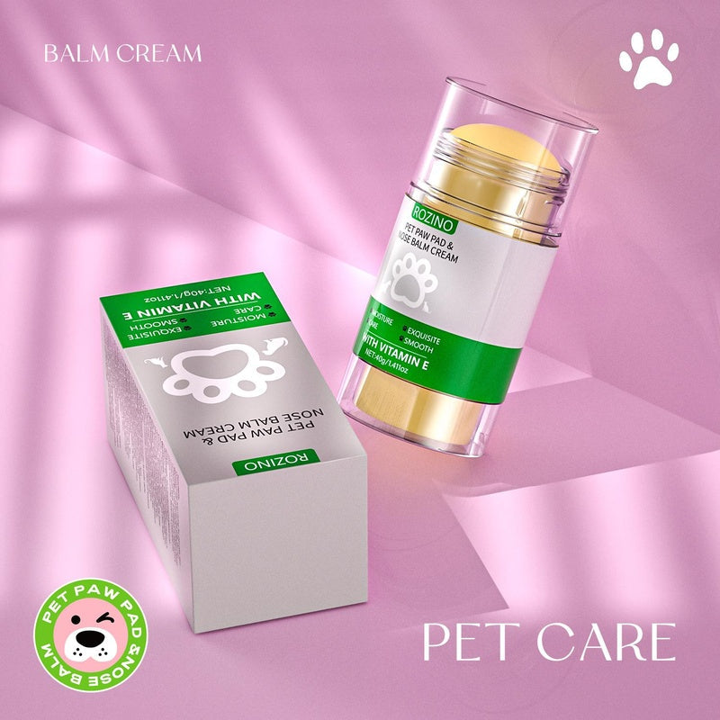 ROZINO Pet Paw & Nose Balm with Vitamin E - Moisturizing Paw Care for Dogs & Cats