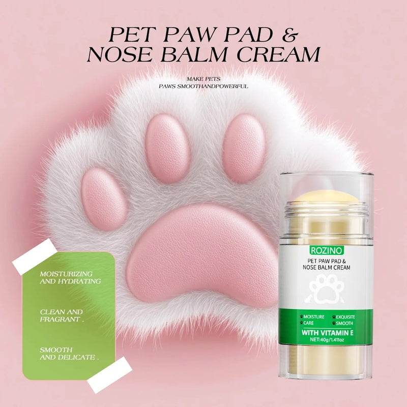 ROZINO Pet Paw & Nose Balm with Vitamin E - Moisturizing Paw Care for Dogs & Cats