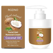 ROZINO Facial Hair Removal Cream with Coconut Oil & Plant Extracts