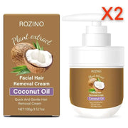 ROZINO Facial Hair Removal Cream with Coconut Oil & Plant Extracts