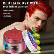 ROZINO Red Hair Dye Styling Wax - Temporary Color & Hold